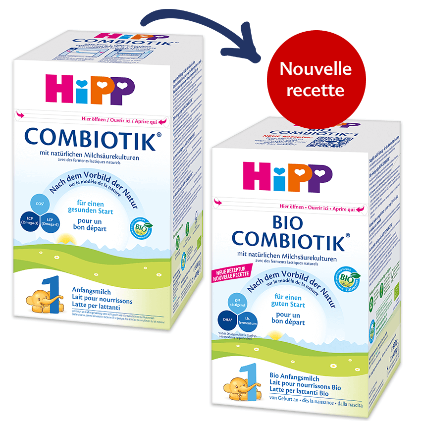 Nouvelle recette du lait pour nourrissons HiPP de qualité